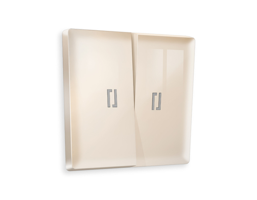 AP3040 Лицевая панель ALFA (Бежевый глянец) для 2-кл выключателей с подсветкой QUANT