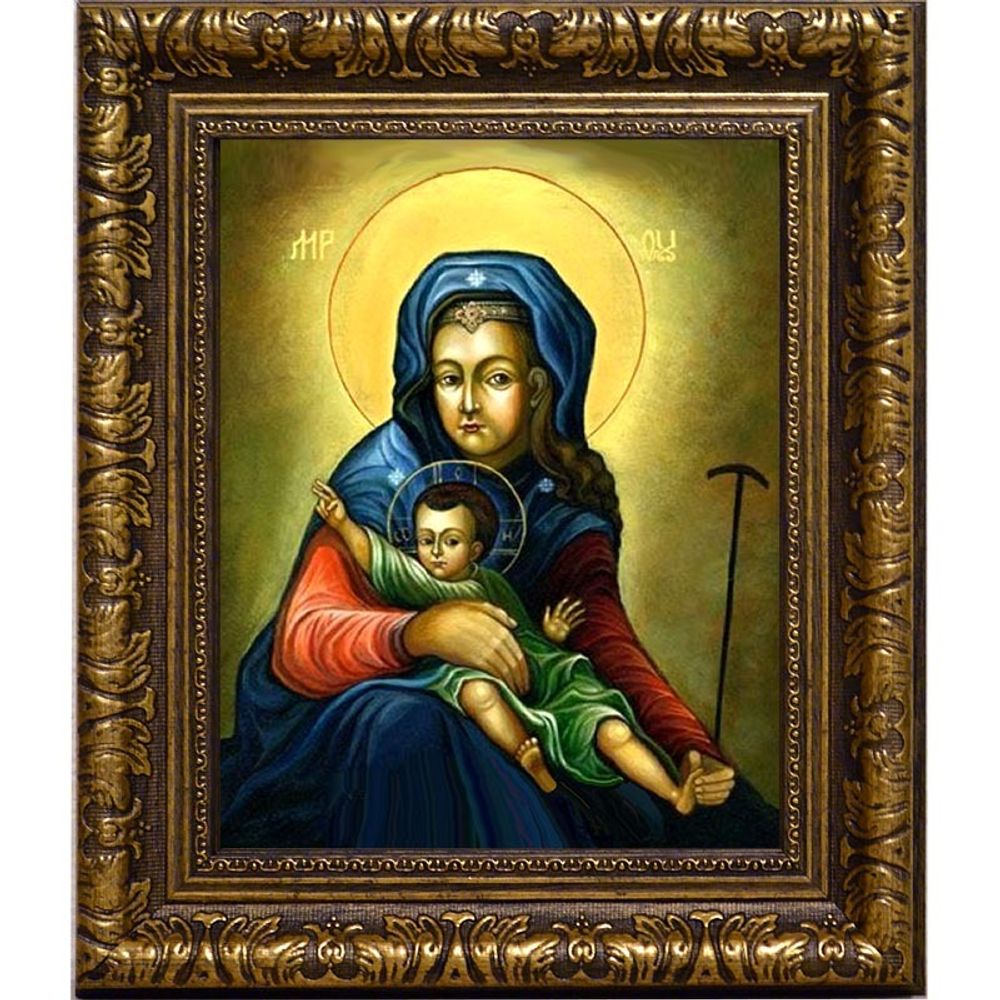 Милостивая Услышательница икона Божией Матери. Копия иконы из Зачатьевского монастыря на холсте.