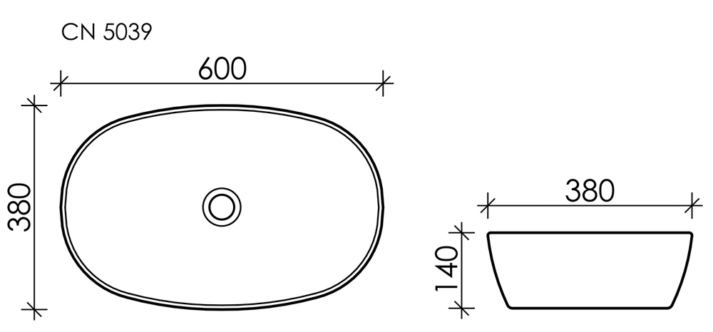 Раковина Ceramica Nova Element 60 см CN5039 белая