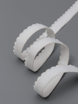 Резинка отделочная кремовая ажурная ширина 10 мм с учетом фестона