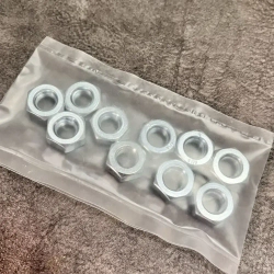 Гайка М10 шестигранная оцинкованная - 10 штук