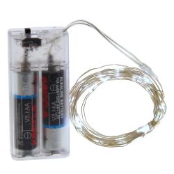 GAEM Электрогирлянда (30 бел, 2хАА, н/п), L303 W0,1 H0,5 см