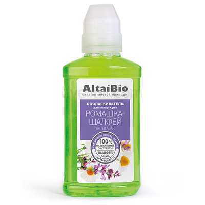 AltaiBio Ополаскиватель для полости рта Ромашка-Шалфей, Антитабак, 400 мл, Две линии