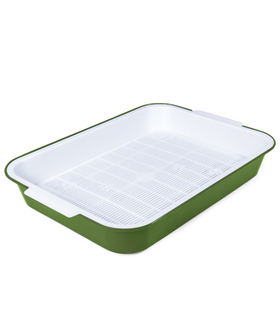 Туалет для кошек с сеткой "Эстет", темно-оливковый, 380*280*62мм, Gamma