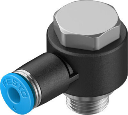 QSLV-G1/8-4 Угловой штуцер с цанговым зажимом и резьбой