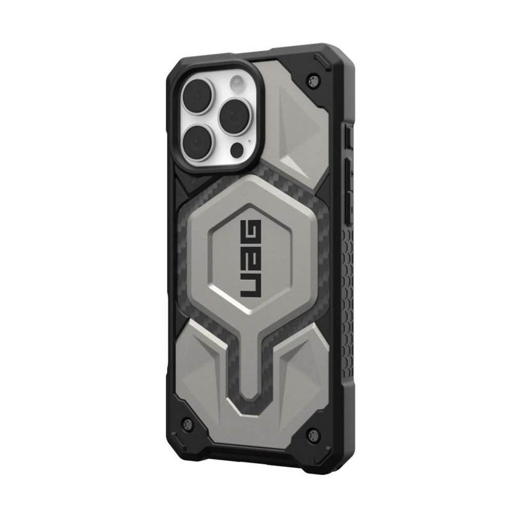 Защитный чехол MagSafe UAG Monarch Pro для iPhone 16 Pro Max Композитный гибридный чехол с очень высоким уровнем защиты при падении и вырезом для Контроллера камеры