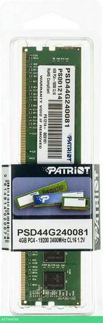 Оперативная память Patriot DDR4-2400 4GB PC-19200 (PSD44G240081)