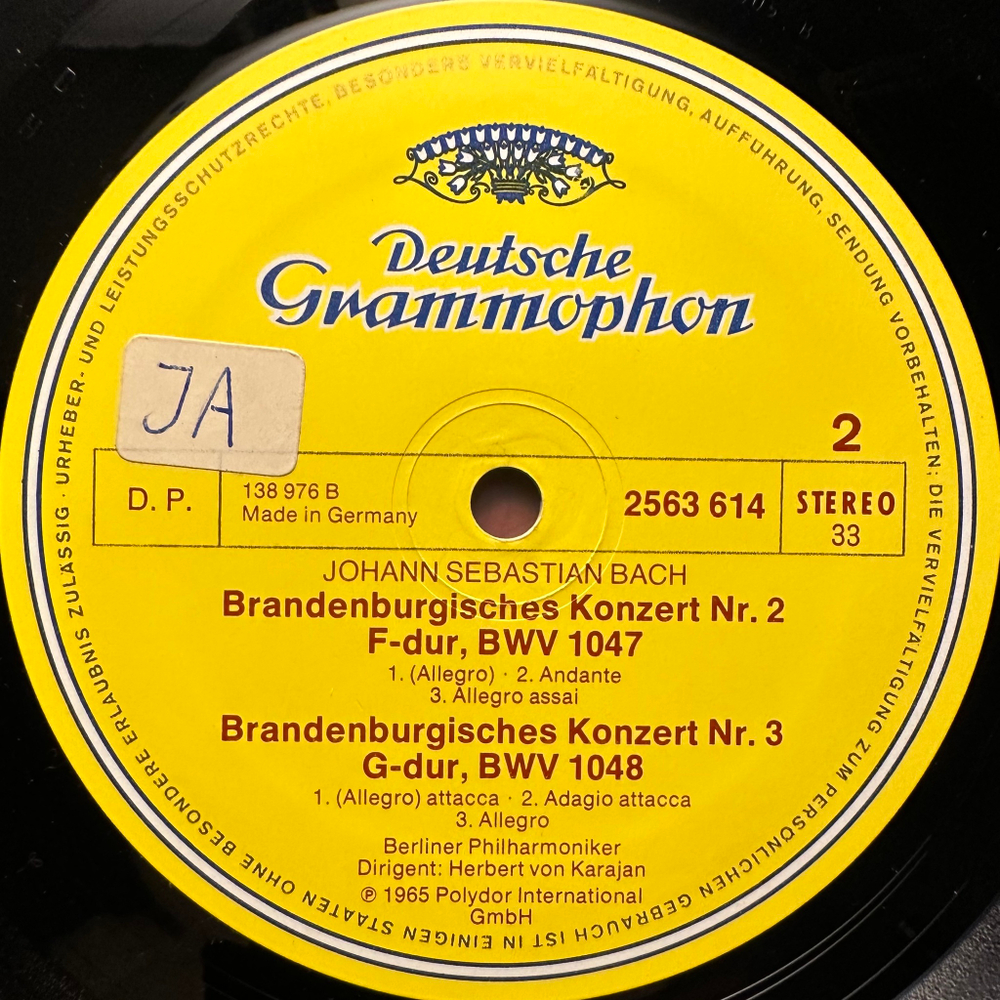 Бах - Бранденбургские концерты № 1–6 2LP (Германия 1976г.)