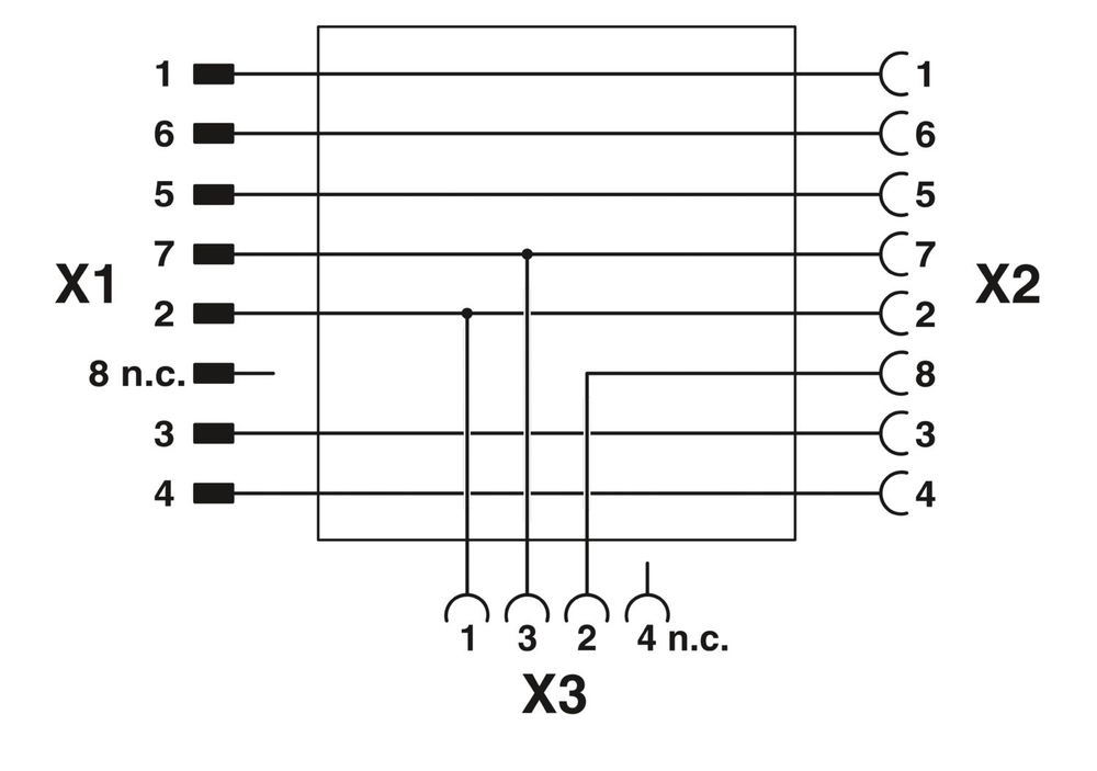 1054339 - SAC-8PY-M/2XF BK 2-PSR - Y-разветвитель
