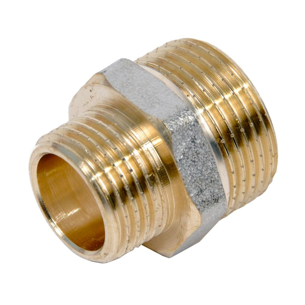 Ниппель-переходник (бочонок) 1.1/4"х1/2" н/н NS,MP-У