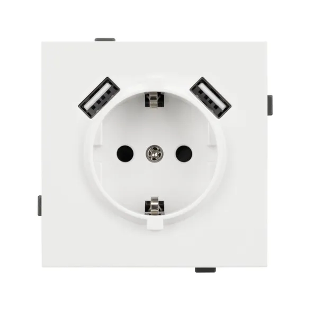 Механизм розетки с USB зарядкой SCT-TENDO-MUAA-SFPL-WH (230V, 16A) (Arlight, -) 054606