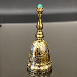 Колокольчик "Узорный с малахитом" в подарочном футляре