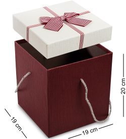 WG-33/3-B Коробка подарочная «Куб» цв.бордов./бел.