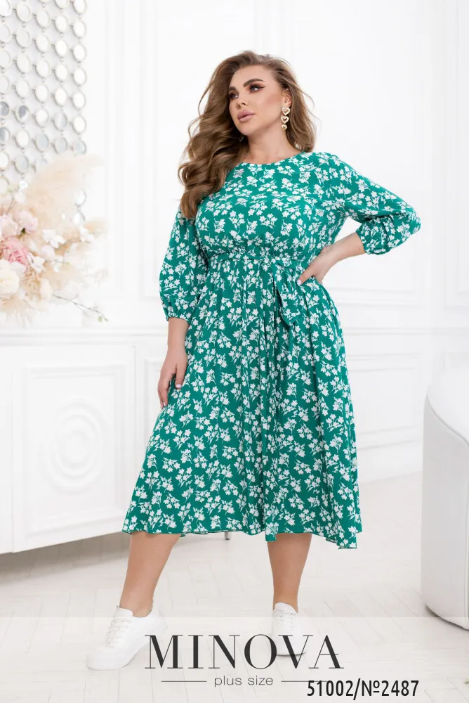 Платье 2487-зеленый Minova