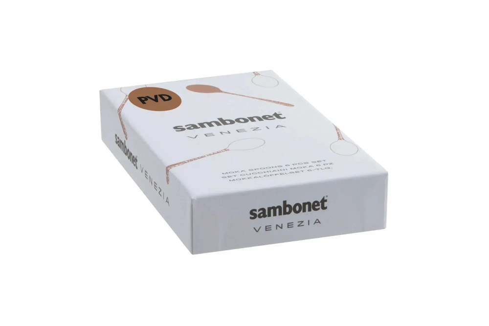 Sambonet Набор из 6 ложек для эспрессо Venezia PVD Gold