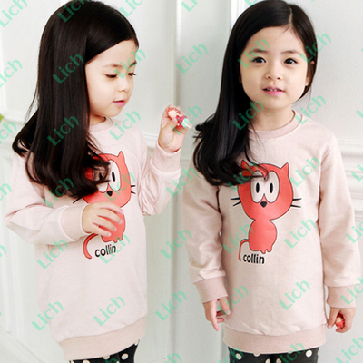 Толстовка однотонная с принтом кошки и надписью