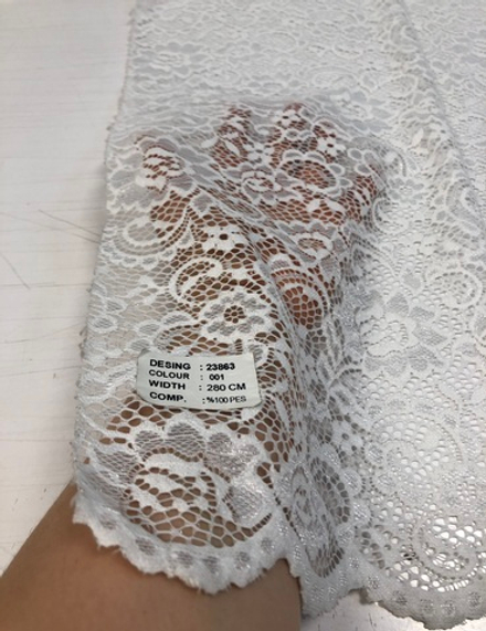Тюль гипюр El Desing арт. 23863 col. 001 белый (высота 280 см)
