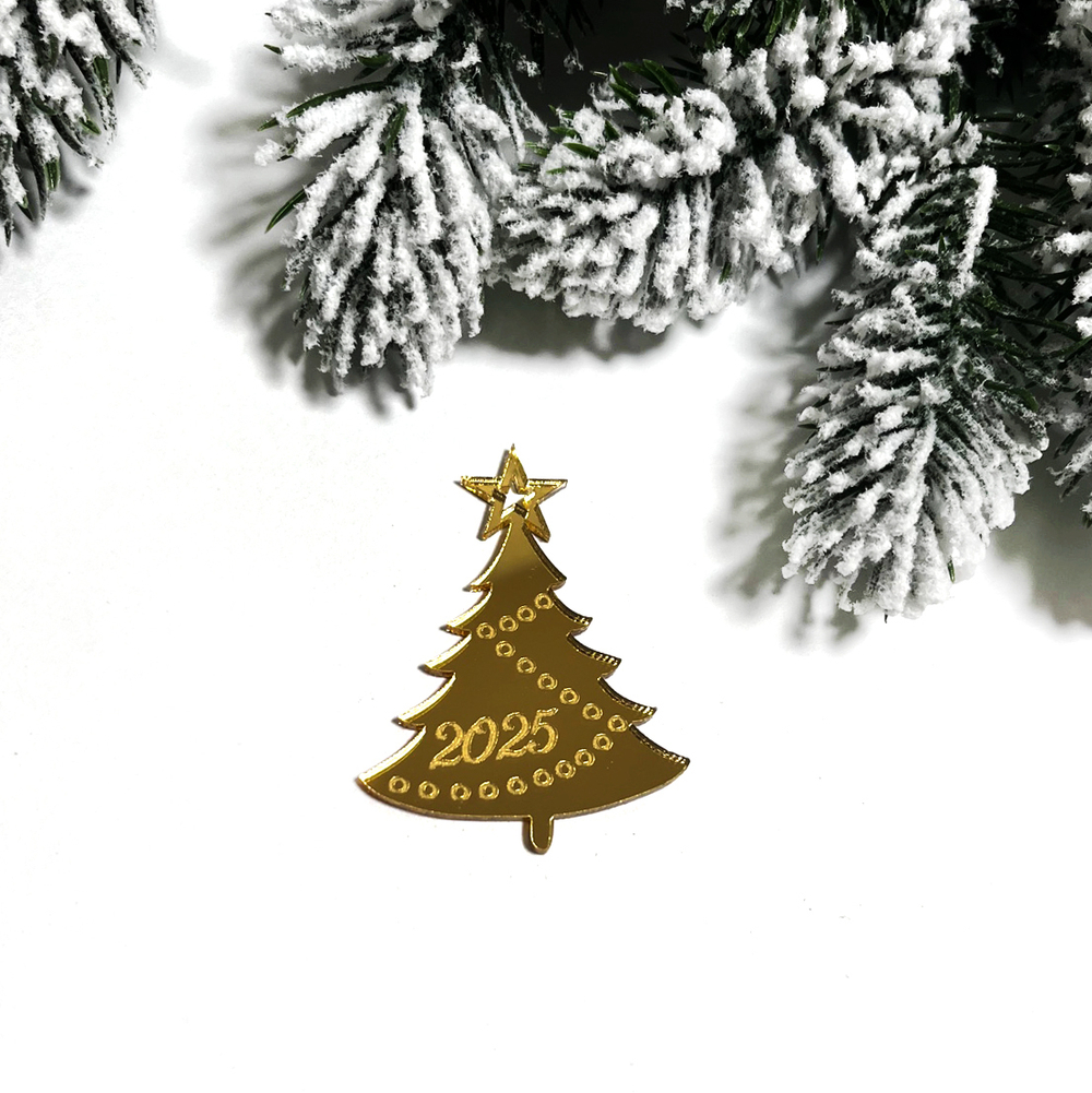 Декор акриловый "Елочка 2025" 4,3*5,8 см