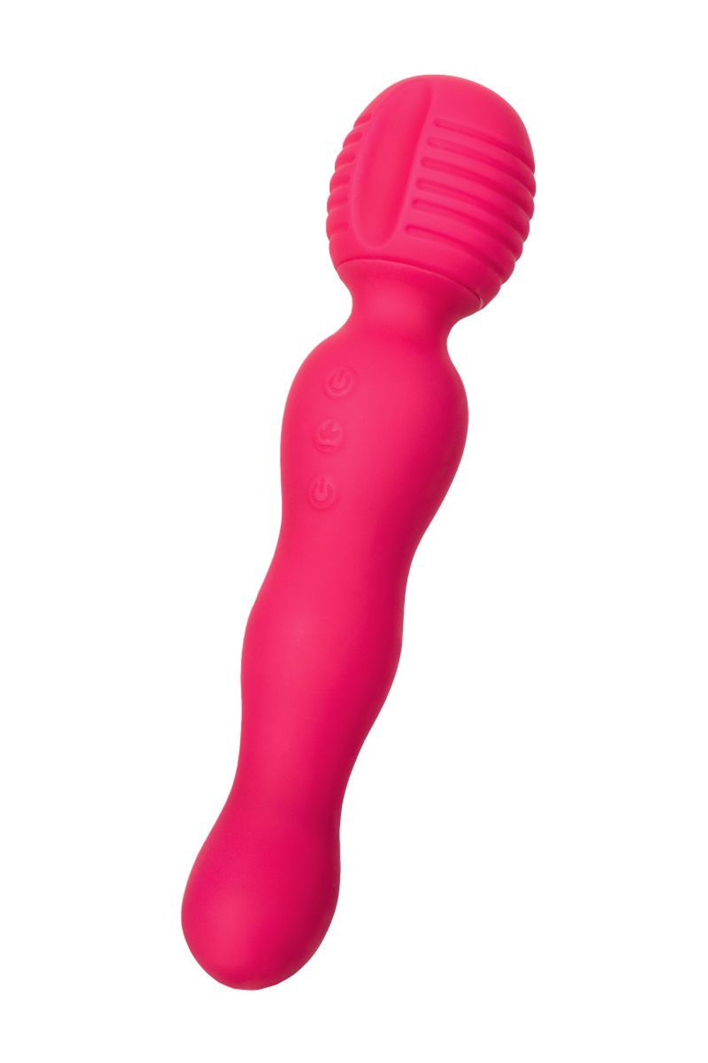 Розовый двусторонний вибратор с подогревом All-In - 21 см.