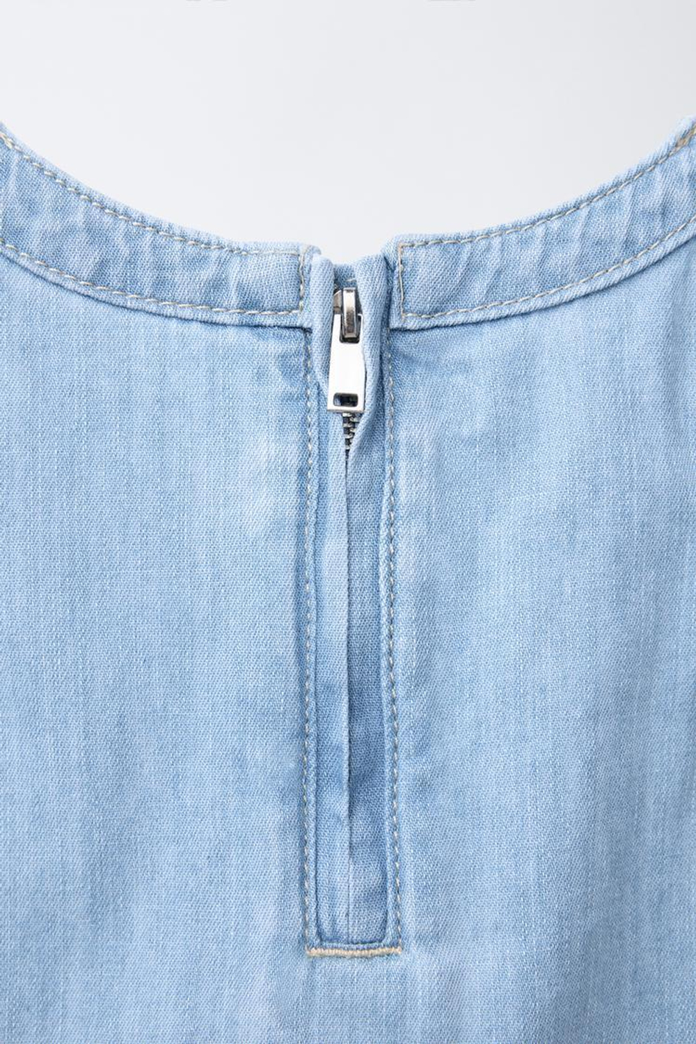 ZARA ТОП ИЗ ДЕНИМА, ГОЛУБОЙ