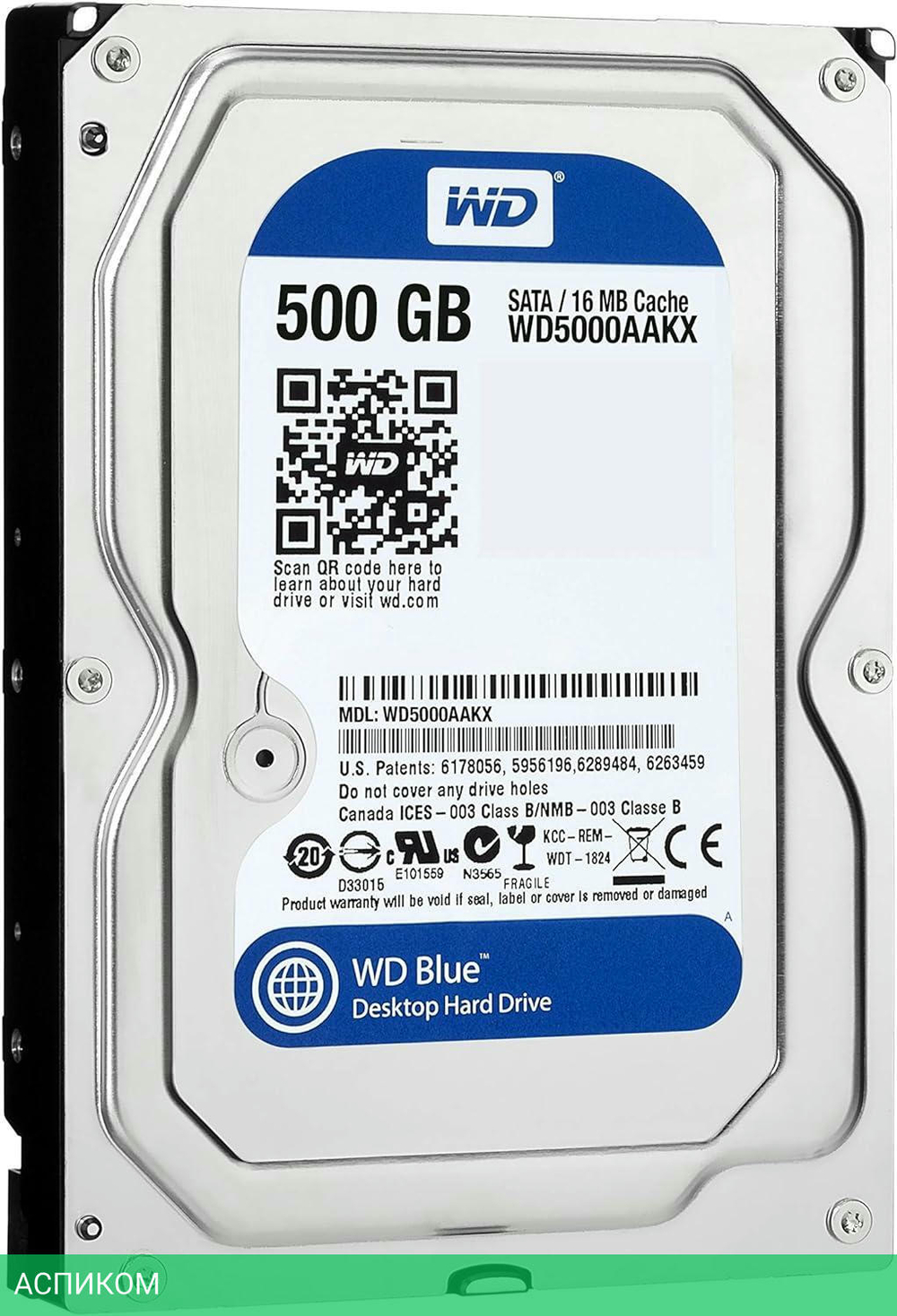 Жесткий диск WD 500GB Pull (WD5000AAKX)