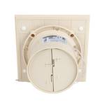 Энергосберегающий бесшумный вентилятор ММ-Р 06 UE стекло квадрат 100 м³/час 5,5 Вт с обратным клапаном кремовый