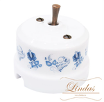Тумблерный ретро выключатель Орнамент №3 Lindas 34419-B / 1 Группа света, проходной
