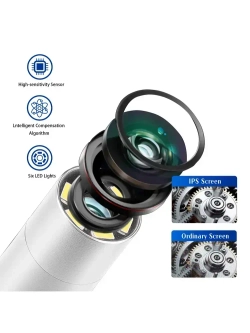 Поворотный эндоскоп 6 мм с Дисплеем /автомобильная камера /Бороскоп