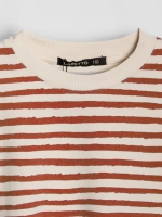 Футболка в коричневую полоску для девочки