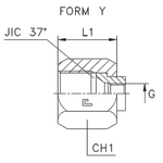 Соединение для манометра BSP 1/4" D14-15-16 JIC 7/8"