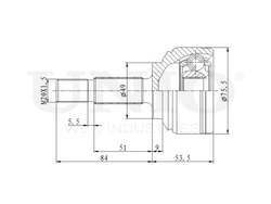 ШРУС внешний UNIO CVJ-20048