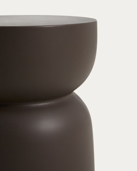 Уличный столик Garbet из коричневого бетона, диаметр 30 см