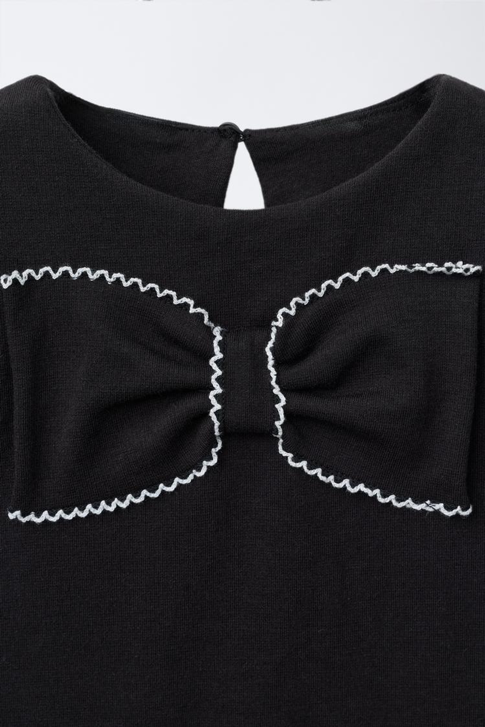 ZARA ПЛАТЬЕ С БАНТОМ, ЧЕРНЫЙ