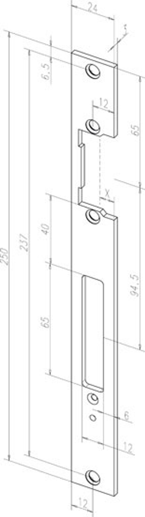 Плоская запорная планка 711