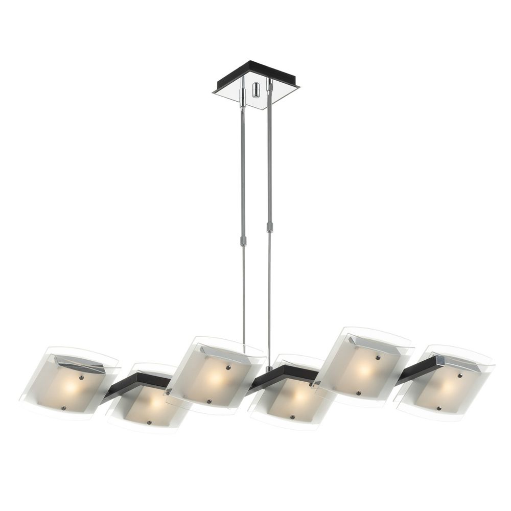 Citilux Сантона CL210165 Люстра на штанге Венге Хром