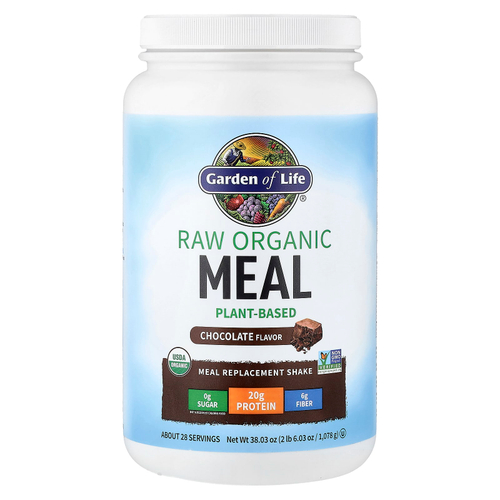 Garden of Life, RAW органический коктейль для замены приема пищи, со вкусом шоколада, 1078 г (38,03 унции)