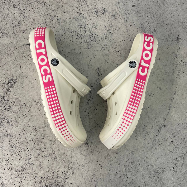 Шлепанцы Crocs white/pink