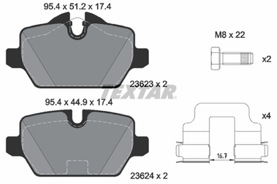 TEXTAR - 2362303-TET - Brake Pad Set, disc brake