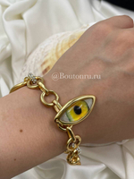 Браслет Скиап. с подвесками матовое золото