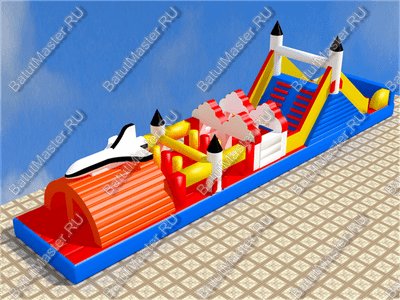 Коммерческий надувной батут "Ракета на взлёте"