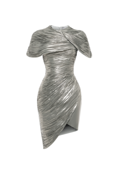 Драпированное платье мини из шифона