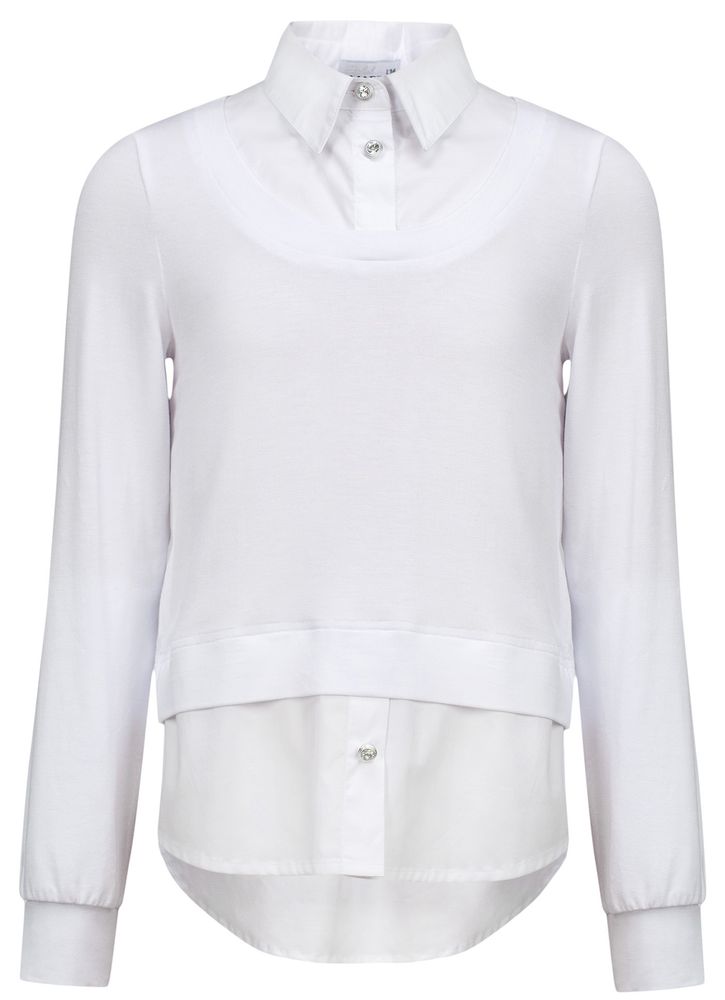 Белая блуза-обманка AMADEO