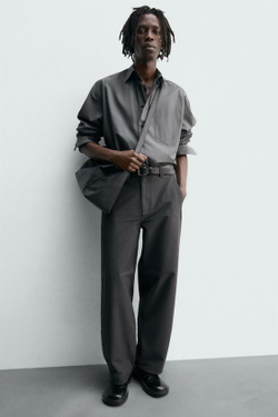 ZARA БРЮКИ BALLOON FIT, АНТРАЦИТОВО-СЕРЫЙ