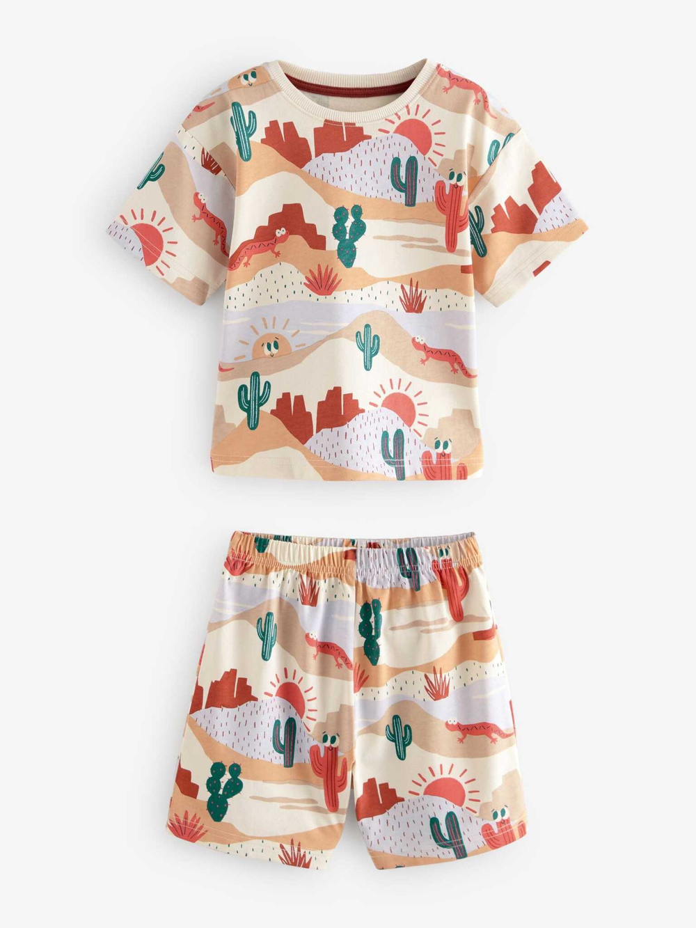 Пижама для мальчика Next E67-674, 3 шт., Красный, Бежевый, Голубой