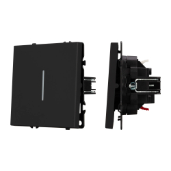 Механизм выключателя одноклавишный проходной LED SWT-NOBE-MKP1-SFPL-L-BK (230V, 10A) (Arlight, -) 054261