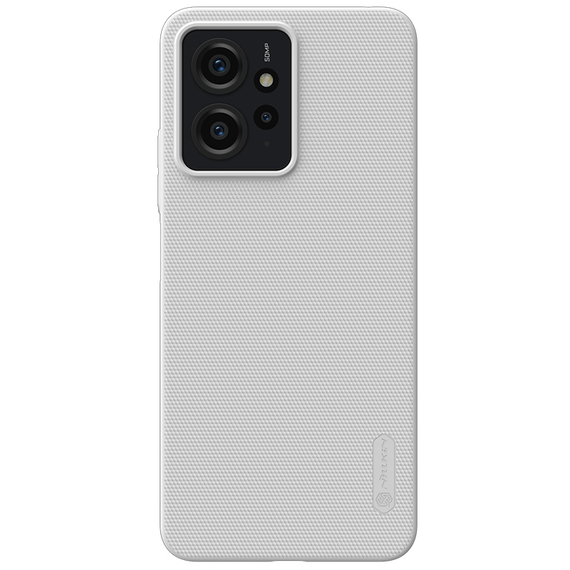 Жесткий чехол белого цвета от Nillkin для смартфона Xiaomi Redmi Note 12 4G, серия Super Frosted Shield