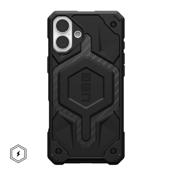 UAG Monarch Pro with MagSafe Series Case for Apple iPhone 16 Plus Carbon Fiber (Чёрный)