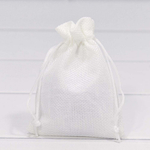 Мешочек 9х12см Лен искусственный (Белый)