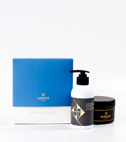 HADAT COSMETIC GROWTH SILK COMBO HYDRO ROOT STRENGTHENING SHAMPOO HYDRO LIQUID SILK TREATMENT Набор: Шампунь для роста + Маска Жидкий шелк