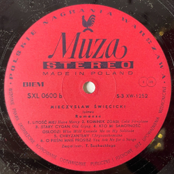 Винтажная виниловая пластинка LP Mieczyslaw Swiecicki Мечислав Свенцицкий Spiewa Romanse Wertynskiego (Zolty Aniol) (Польша 1972)
